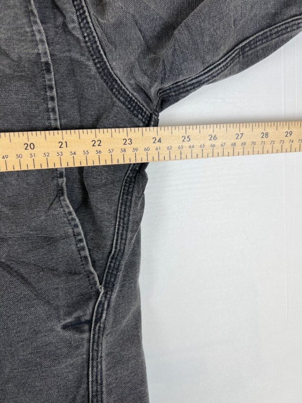 Carhartt Men Black Duck Canvas Quilted Lined Work Jacket Corduroy Collar CQ 185 - Picture 8 of 10